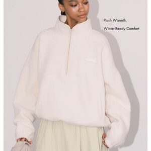 An Action a Day Sherpa Teddy Fleece Half Zip